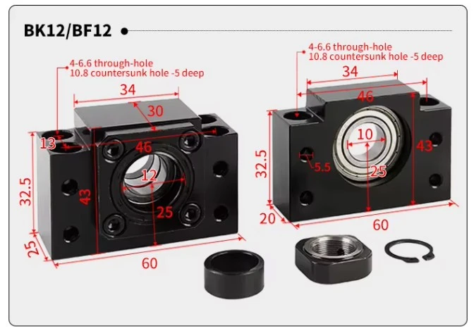 BK Ball Screw Support Unit Mounting Structure