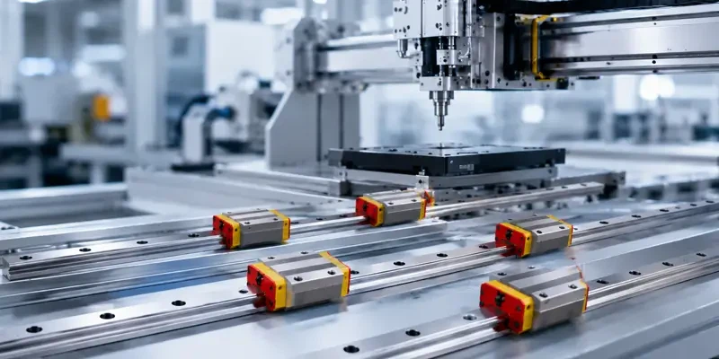 Low profile linear guide rails and carriage blocks for compact automation equipment Low profile linear guide rails and carriage blocks for compact automation equipment
