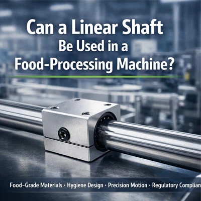 Can a linear shaft be used in a food - processing machine?