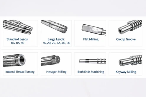 DLY 32mm ball screw custom end DLY 32mm ball screw custom end
